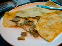 Mushroom and Garlic Pancakes (Crêpes)