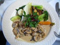 Veal and Creamed Mushrooms